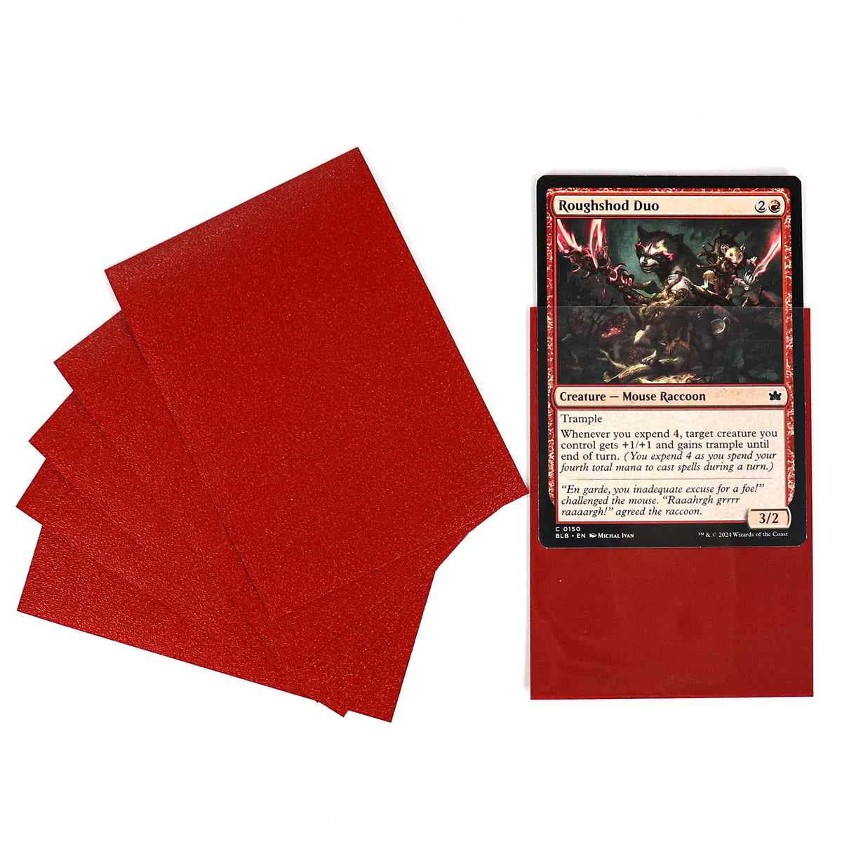 cardcosmos - Premium Matte Sleeves Red | 100 pcs