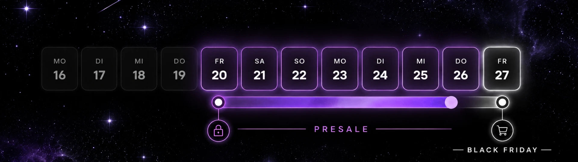 Schedule: exclusive presale from November 20 to 26, Black Friday for everyone on November 27, 2026