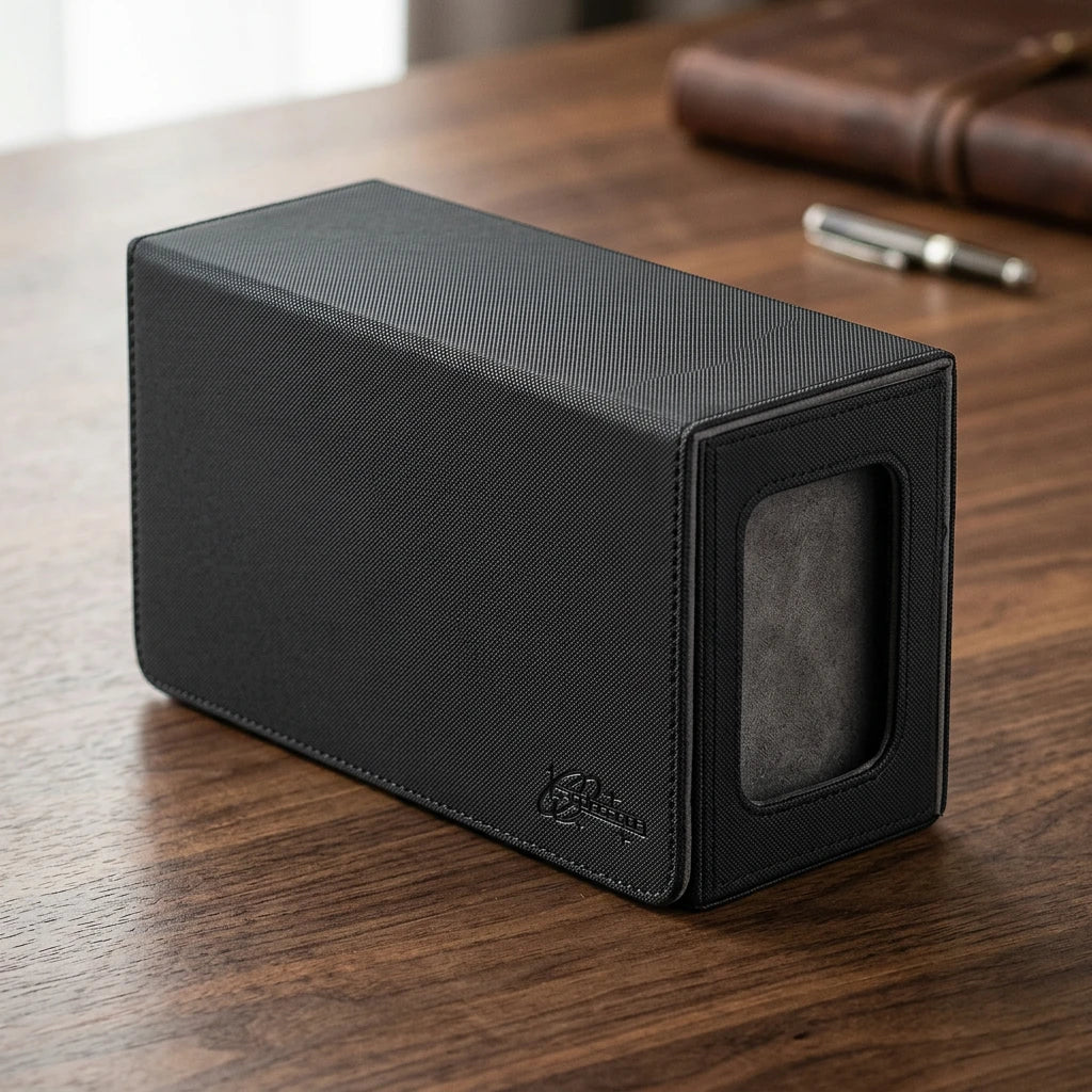 cardcosmos - 200+ Premium Deck Box Dice Tray Schwarz