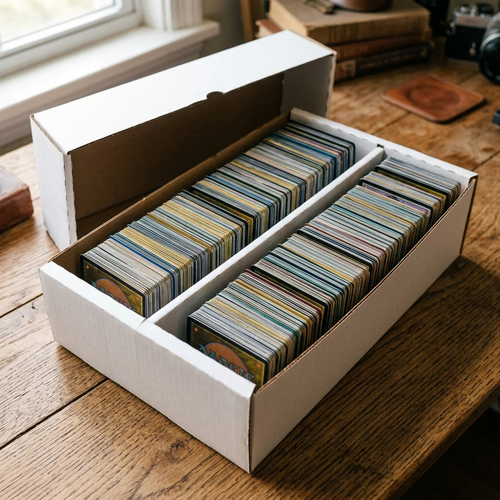 cardcosmos Kartenboxen für 2000 Karten – Storage Boxen mit 2 Reihen