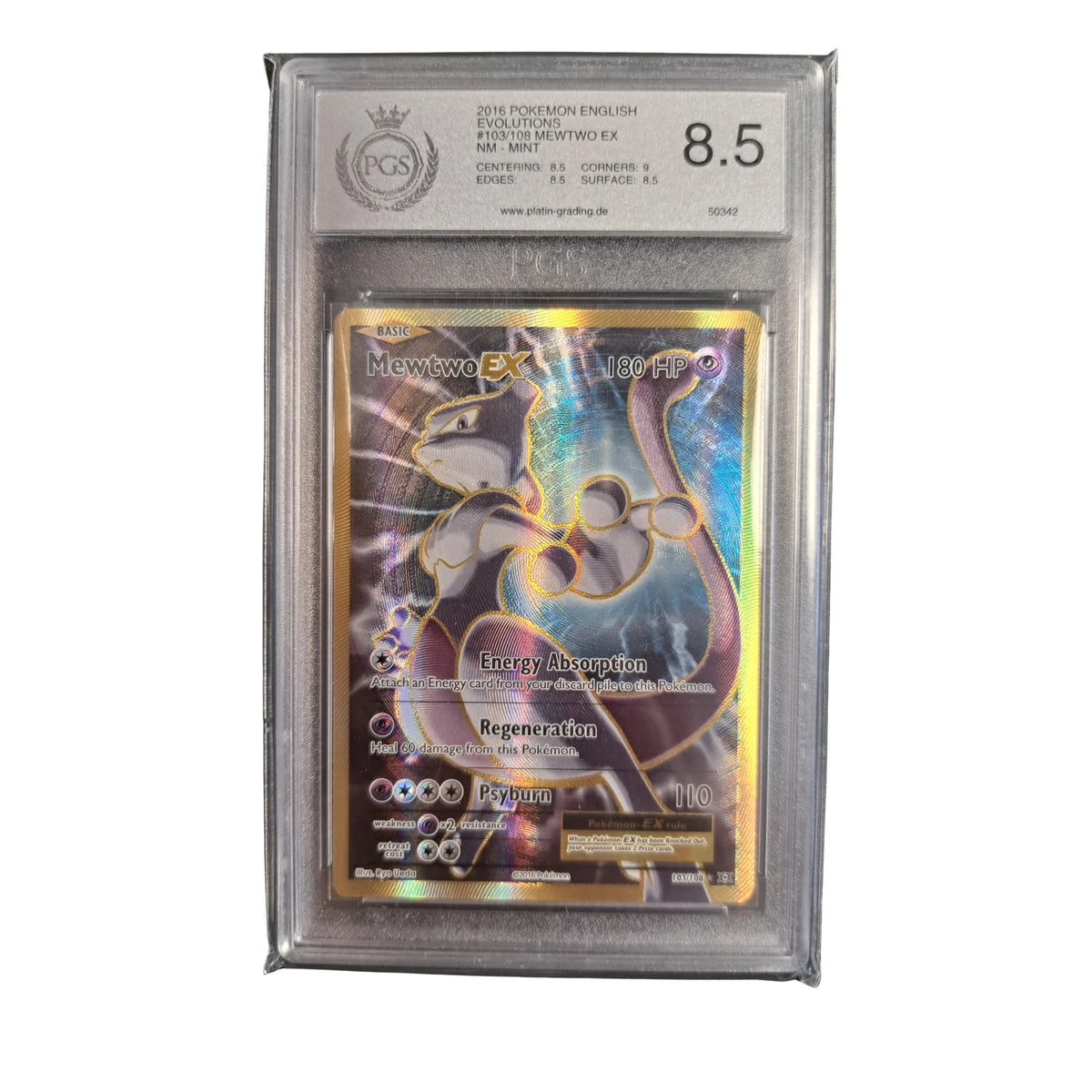 Pokémon - Mewtwo EX 103/108 Evolutions PGS 8.5 NM-MINT English