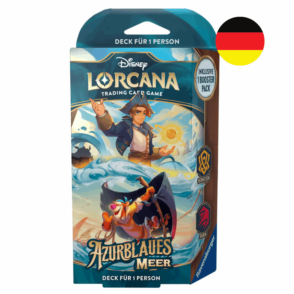 Disney Lorcana - Azurblaues Meer Starter Deck - Jim Hawkins & Tigger - DE
