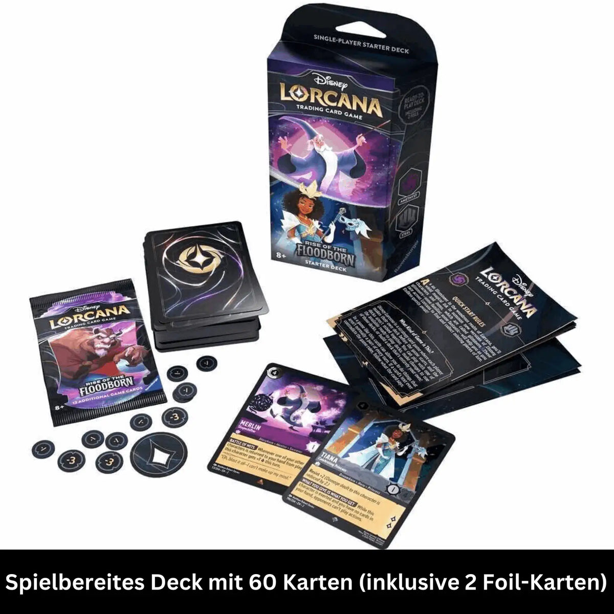 Disney Lorcana - Rise of the Floodborn Starter Deck - Amethyst / Steel - EN