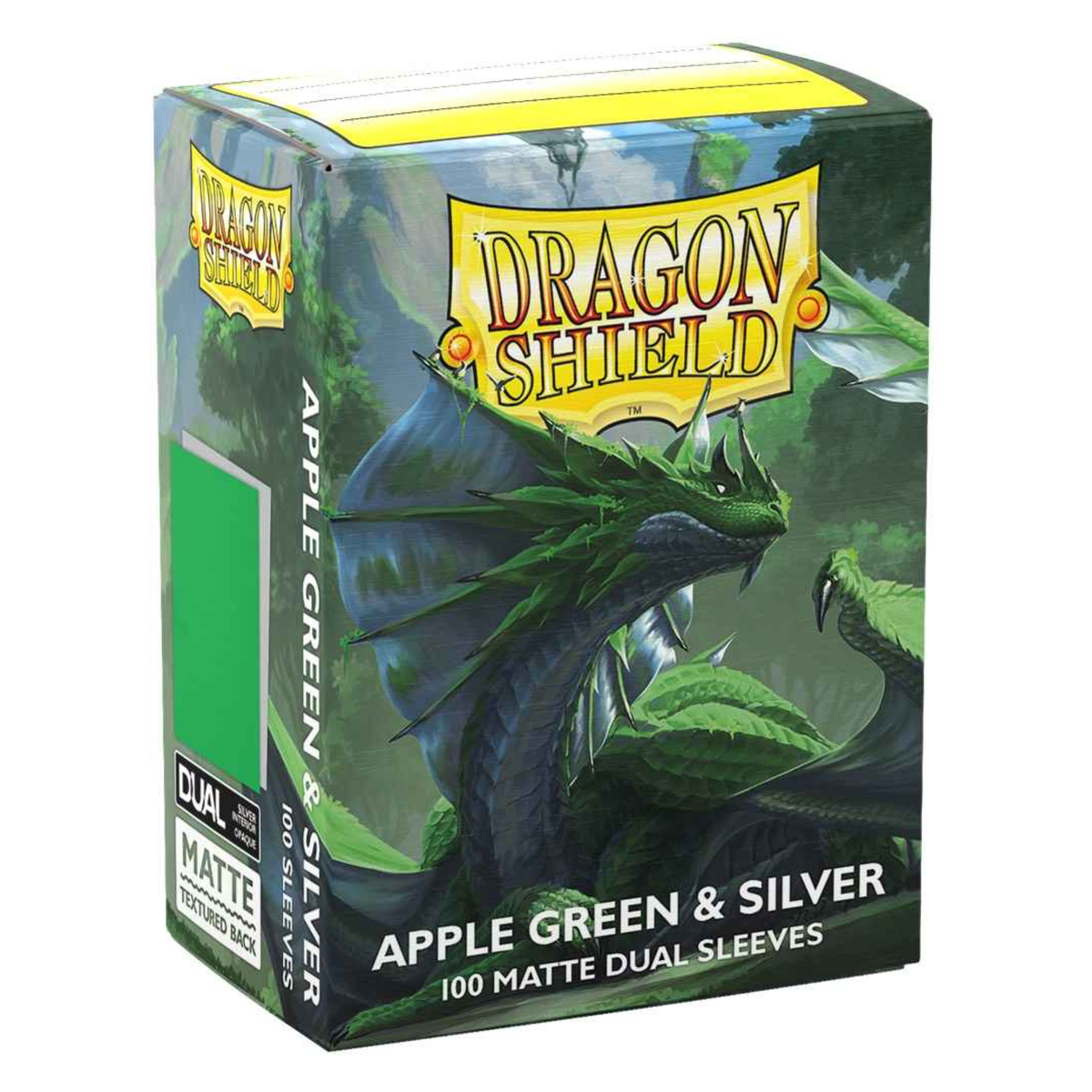 Dragon Shield Sleeves – Dual Matte Apple Green & Silver (100 Stück)