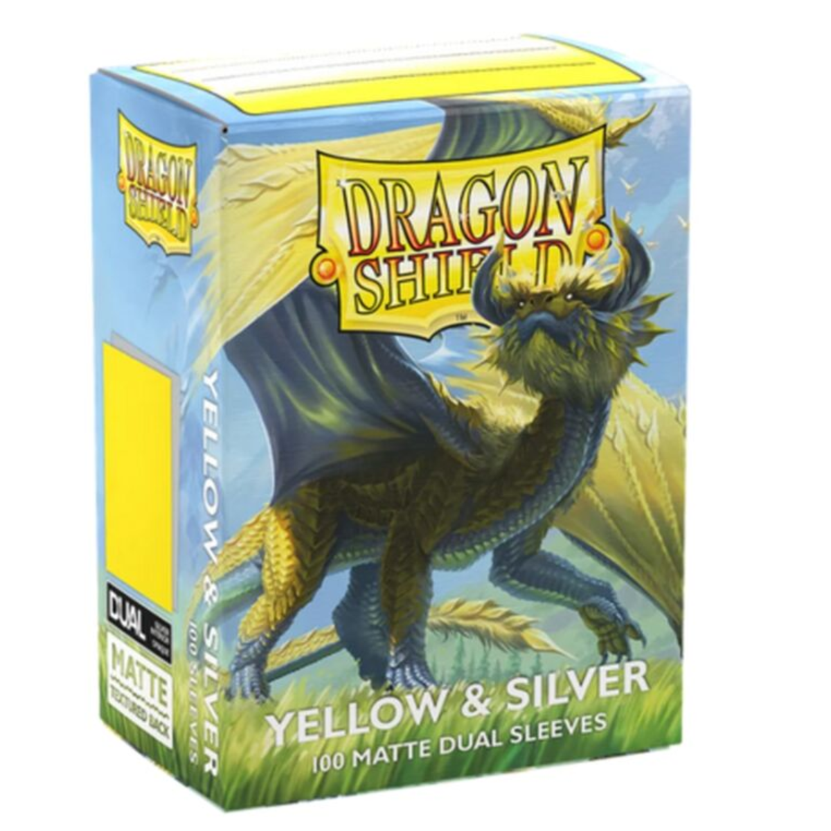 Dragon Shield Sleeves – Dual Matte Yellow & Silver (100 Stück)