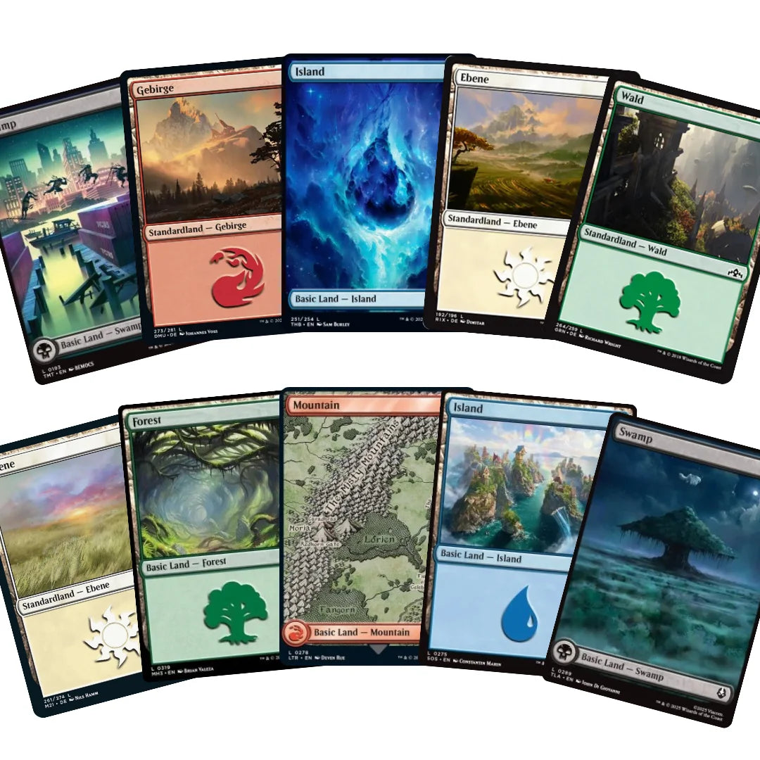 Magic Standardländer Set – 100 oder 200 zufällig gemischte Karten