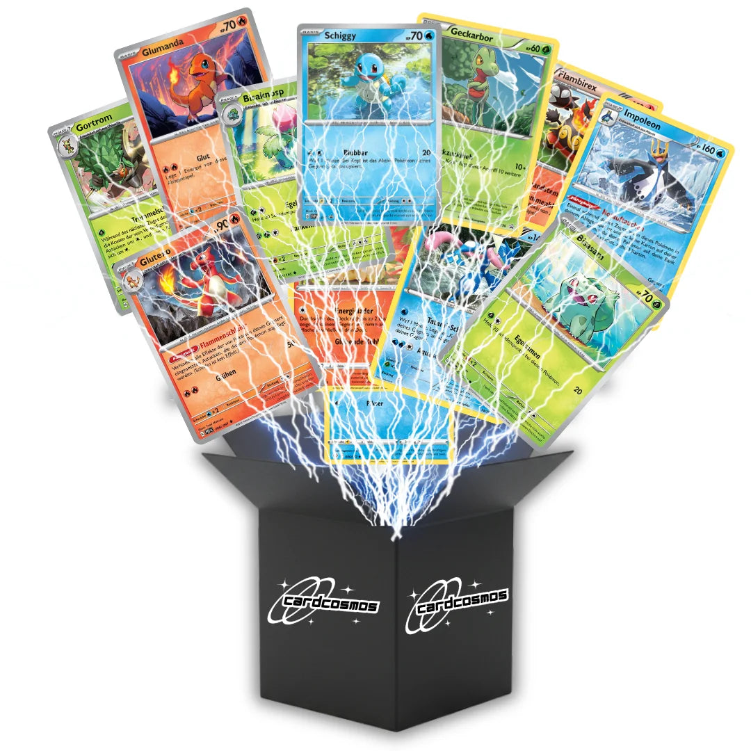 Pokémon Card Set German – 20 Starter Pokémon & Evolutions Cards – Randomly Assembled