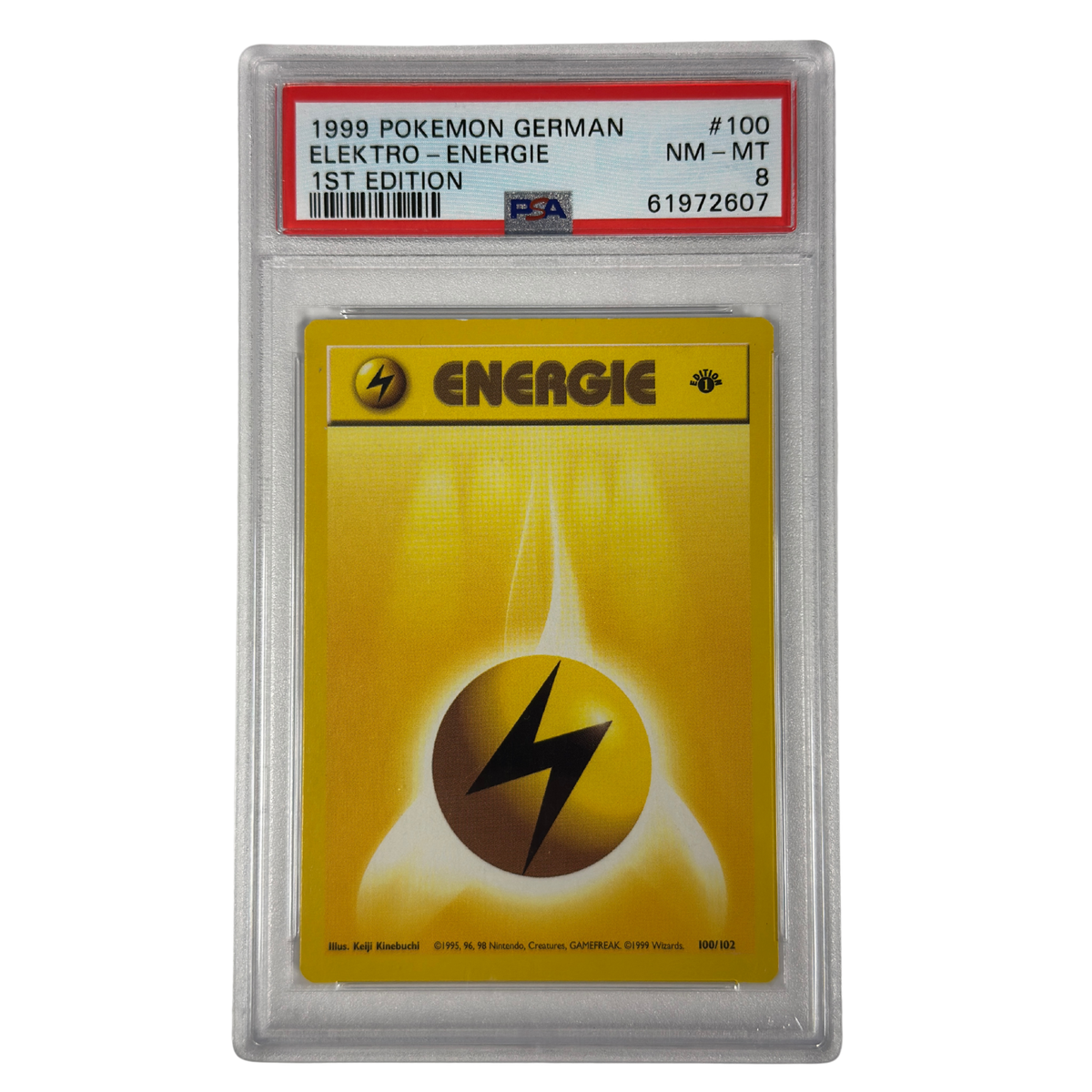 Pokémon - Electric Energy 1st Edition #100/102 (Base Set) – PSA 8 NM-MT