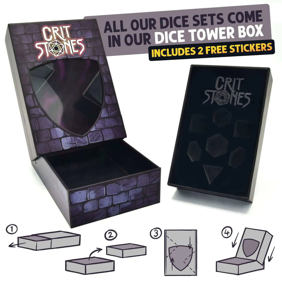 Glassstaff - Mystic Marine Sharp Edge Resin RPG Dice Set - CritStones Dice