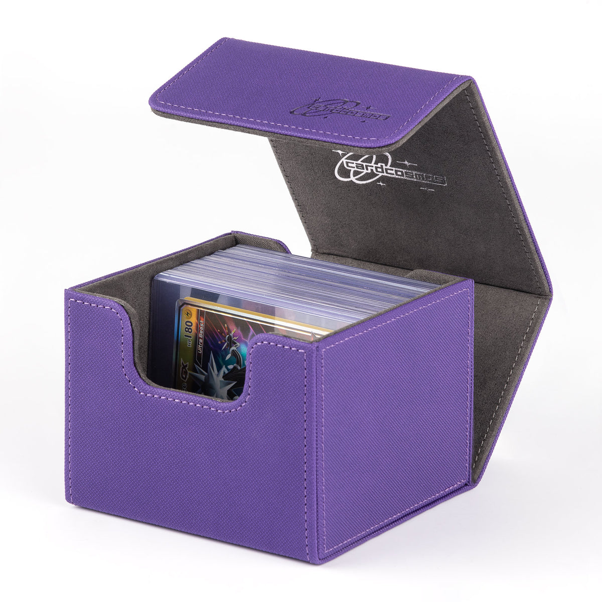 cardcosmos - 60+ Premium Toploader Deck Box - Lila
