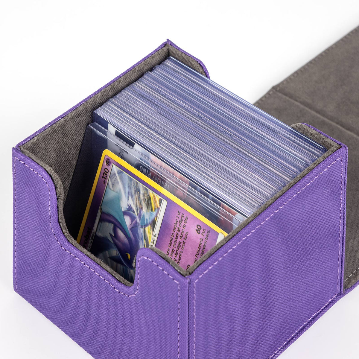 cardcosmos - 60+ Premium Toploader Deck Box - Lila