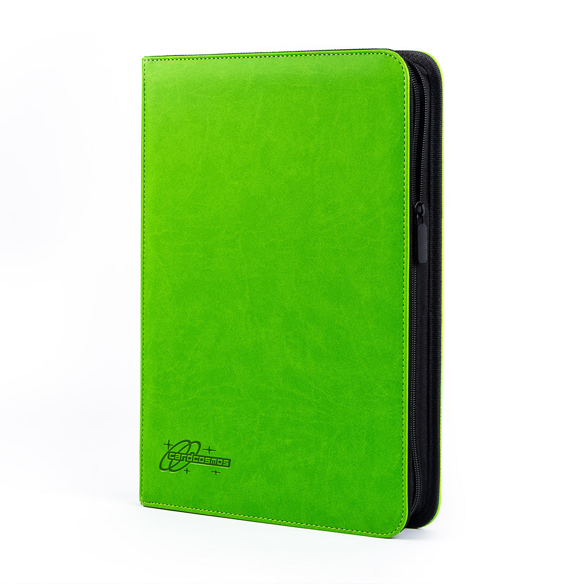 cardcosmos - 9 Pocket Zip Premium Leather Binder - Lime