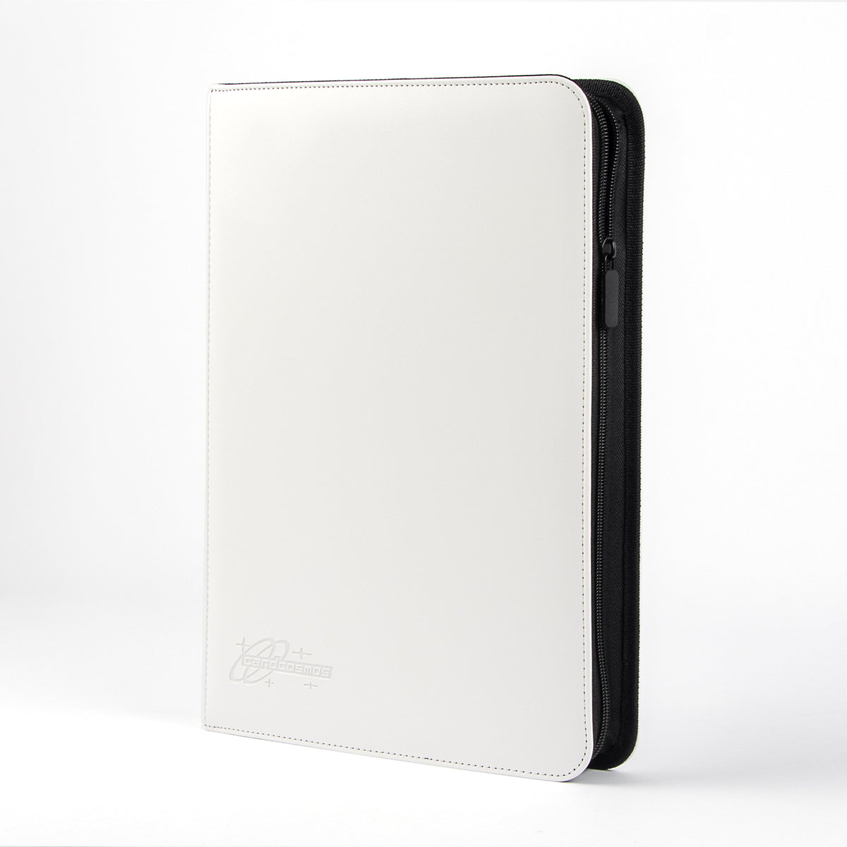 cardcosmos - 9 Pocket Zip Premium Leather Binder - Weiß
