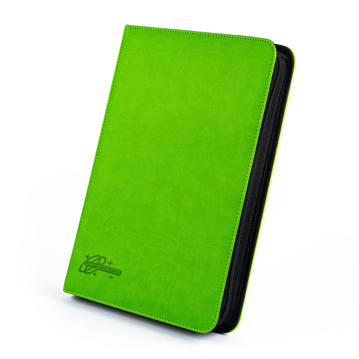 cardcosmos - 9 Pocket Zip Premium Leather Binder - Lime