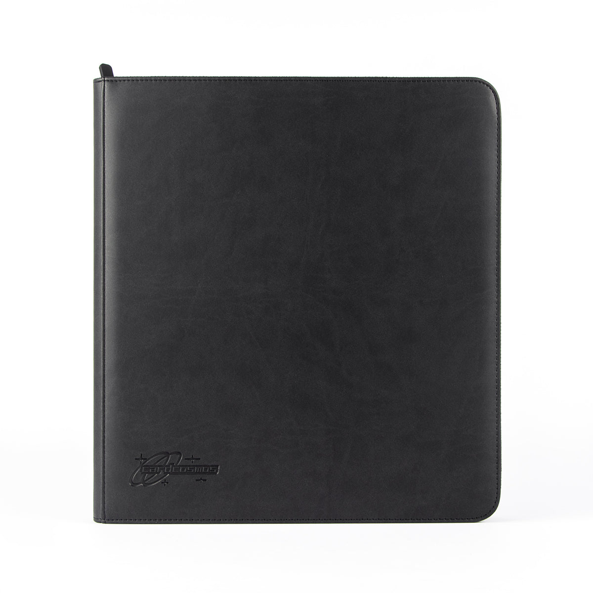 cardcosmos - 12 Pocket Zip Premium Leather Binder - Schwarz