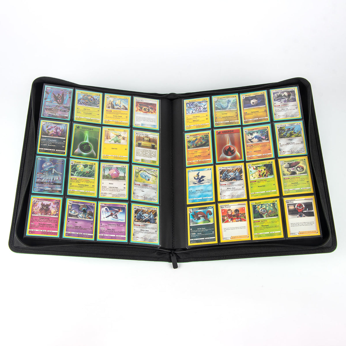 cardcosmos - 16 Pocket Zip Premium XXL leather binder - Pink