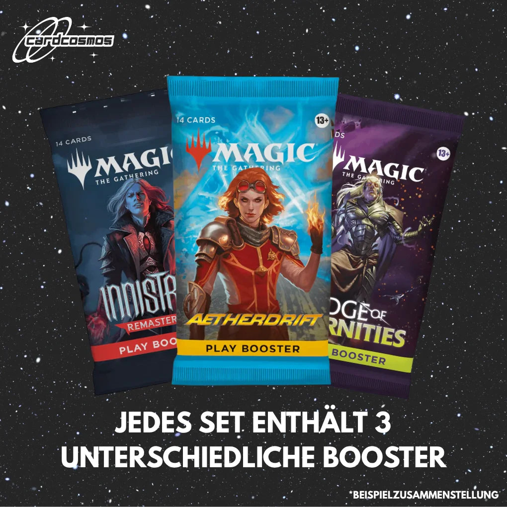 Magic: The Gathering Mystery Play Booster Set Englisch – 3 verschiedene zufällige Booster