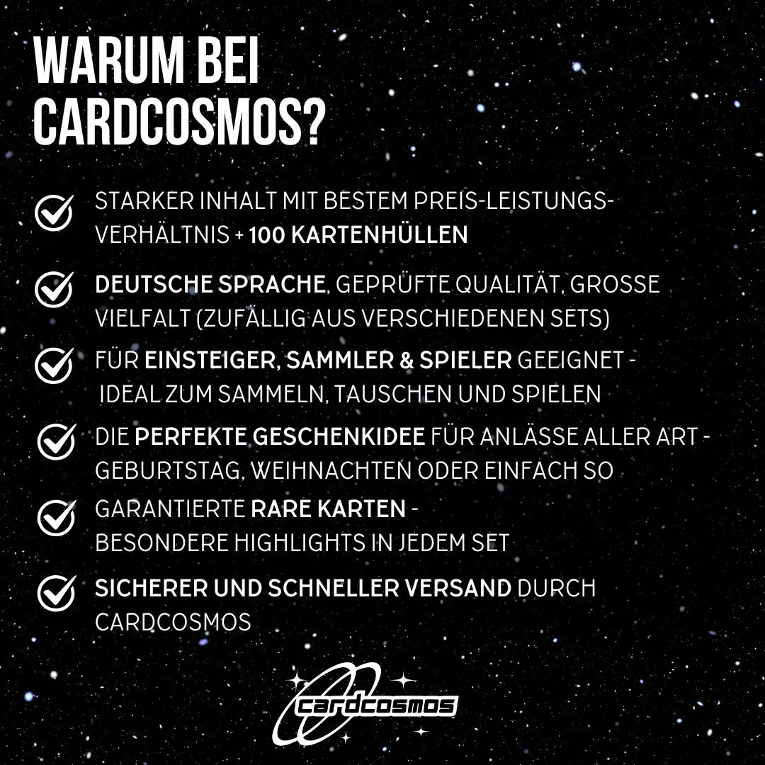 Magic: The Gathering Card Set German – 25 cards incl. 2 Rares + 100 Card Sleeves