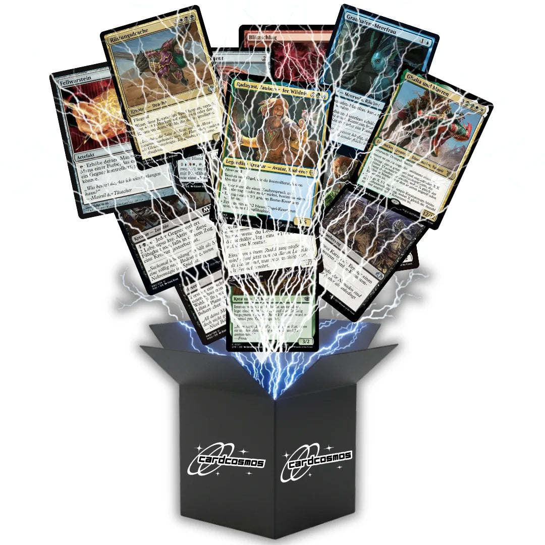 Magic: The Gathering Card Set German – 100 cards incl. 8 Rares & 2 Foils + 100 Card Sleeves