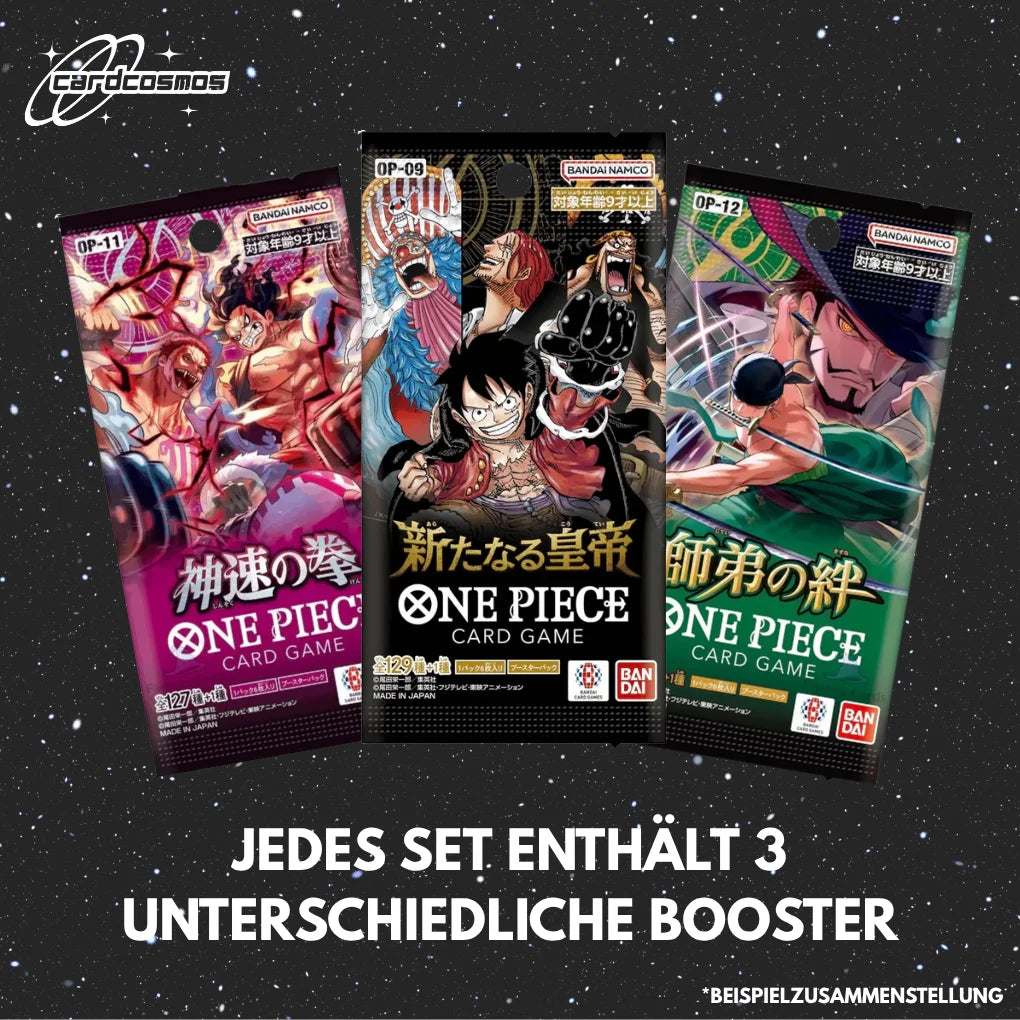 One Piece Card Game Japan Mystery Booster Set – 3 Different Random Packs