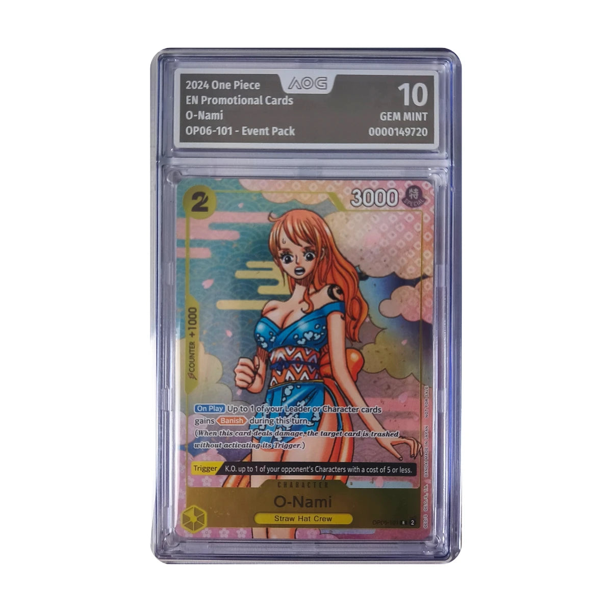 One Piece - O-Nami Event Pack OP06-101 (Promotional Cards) – AOG 10 Gem Mint