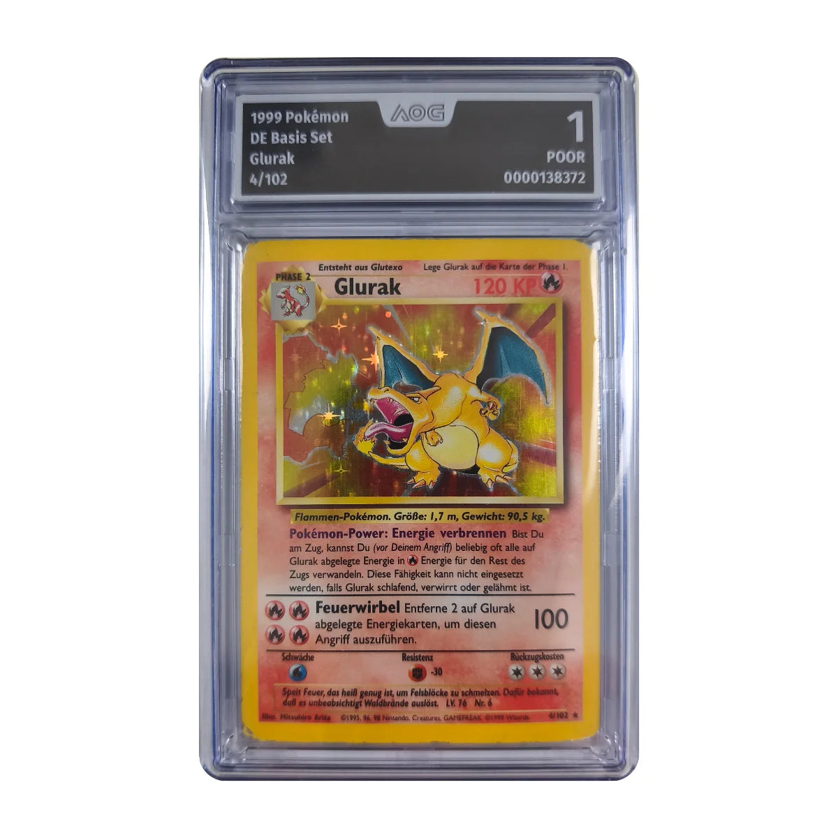 Pokémon - Charizard Holo #4/102 (Basis Set) – AOG 1 Poor