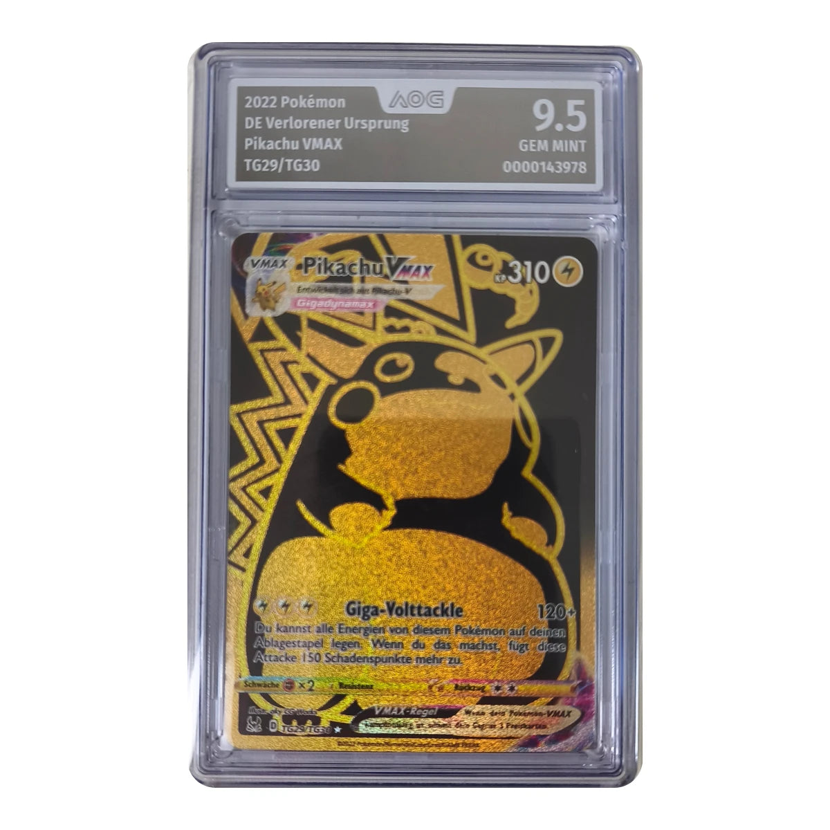 Pokémon - Pikachu VMAX TG29/TG30 (Verlorener Ursprung) – AOG 9.5 Gem Mint