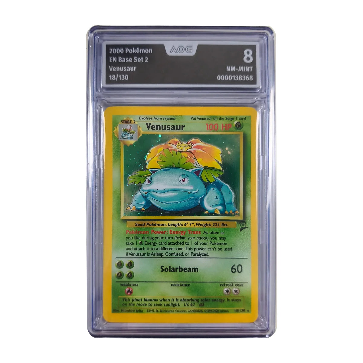 Pokémon - Venusaur Holo #18/130 (Base Set 2) – AOG 8 NM-Mint