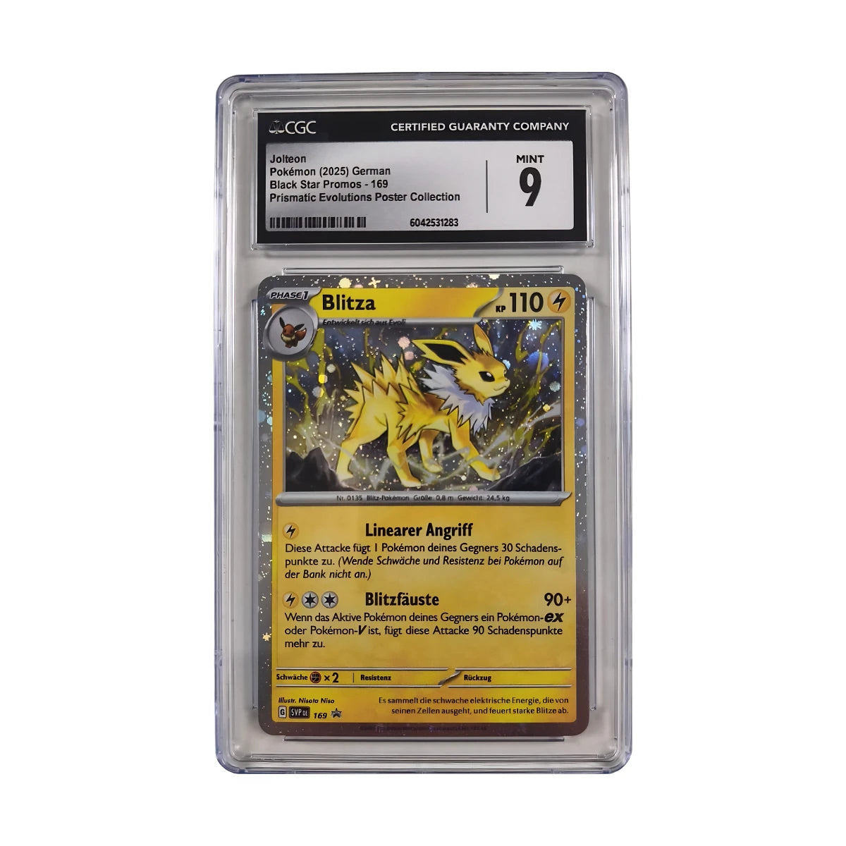 Pokémon - Blitza Black Star Promo #169 (Prismatic Evolutions Poster Collection) – CGC 9 Mint