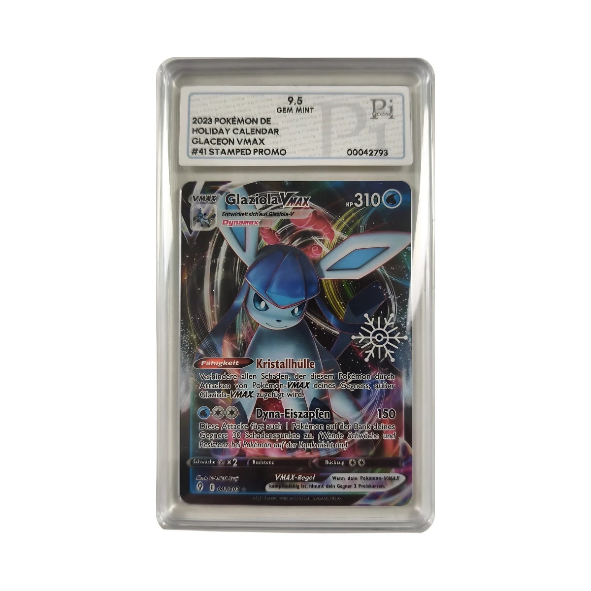 Pokémon - Glaceon VMAX Stamped Promo #41 (Holiday Calendar) – PI 9.5 Gem Mint