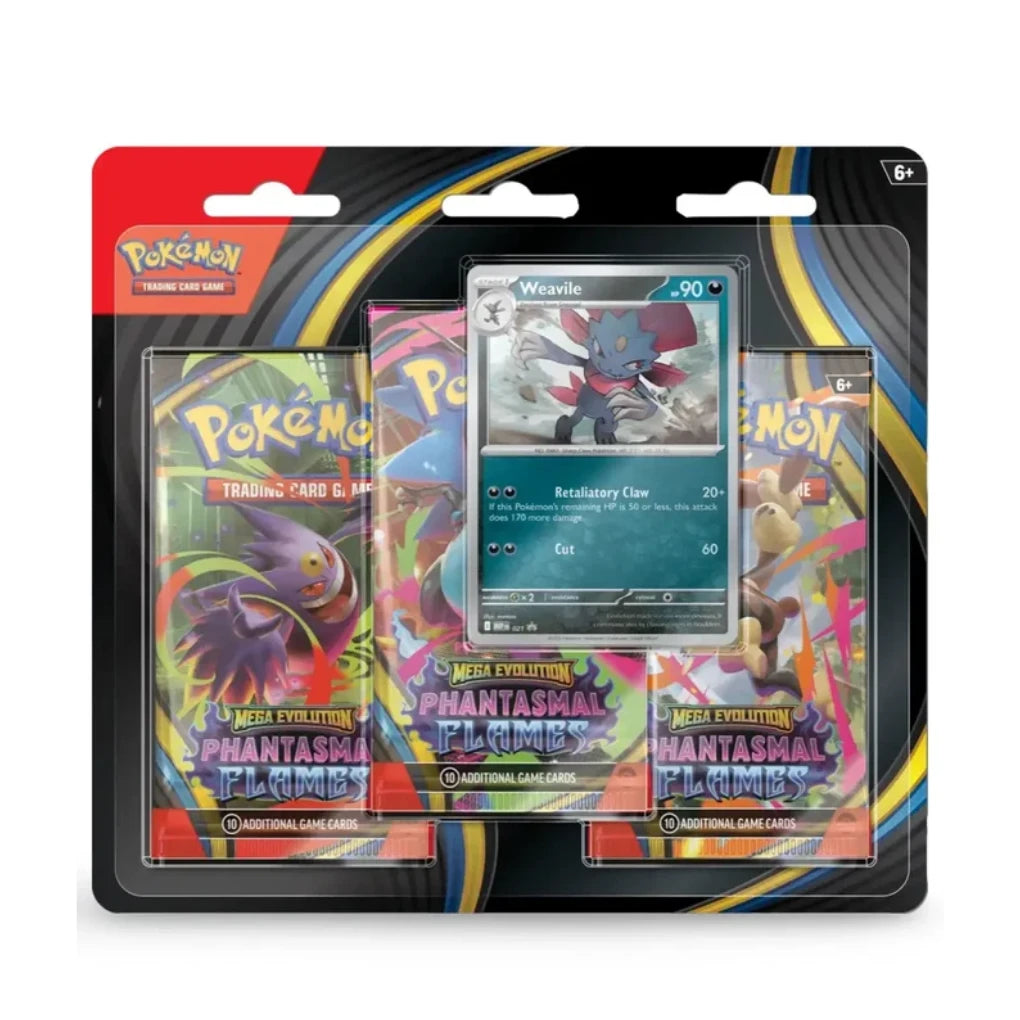 Pokémon - Phantasmal Flames 3-Pack Blister Pack Weavile - English