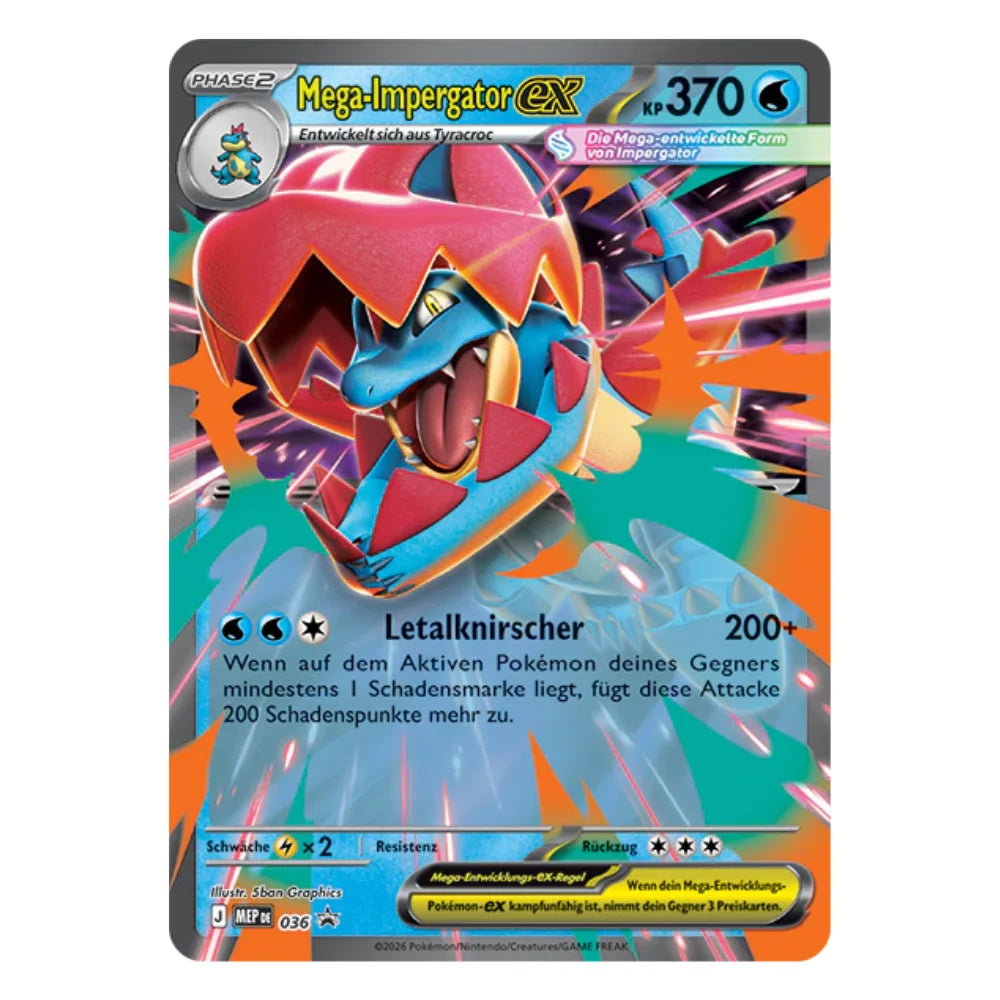 Pokémon - Mega Entwicklung Erhabene Helden – Mega Impergator ex Kollektion - DE