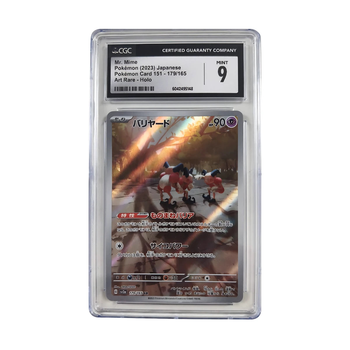 Pokémon - Mr. Mime AR #179/165 (Pokémon Card 151) – CGC 9 Mint