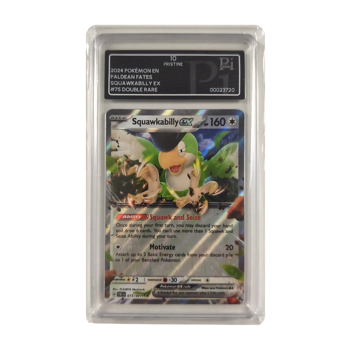 Pokémon - Squawkabilly ex #075/091 (Paldean Fates) – PI 10 Pristine
