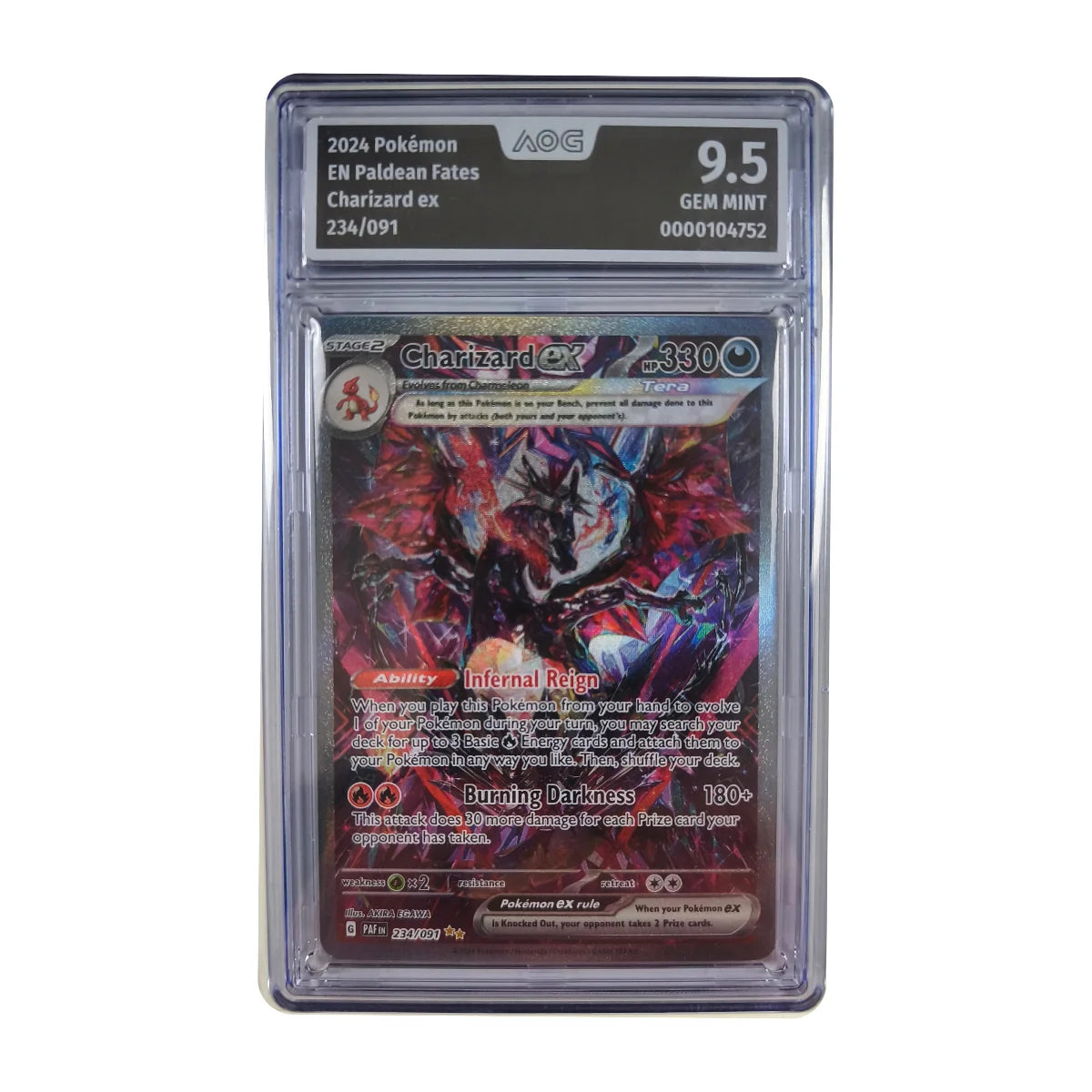 Pokémon - Charizard ex SIR #234/091 (Paldean Fates) – AOG 9.5 Gem Mint
