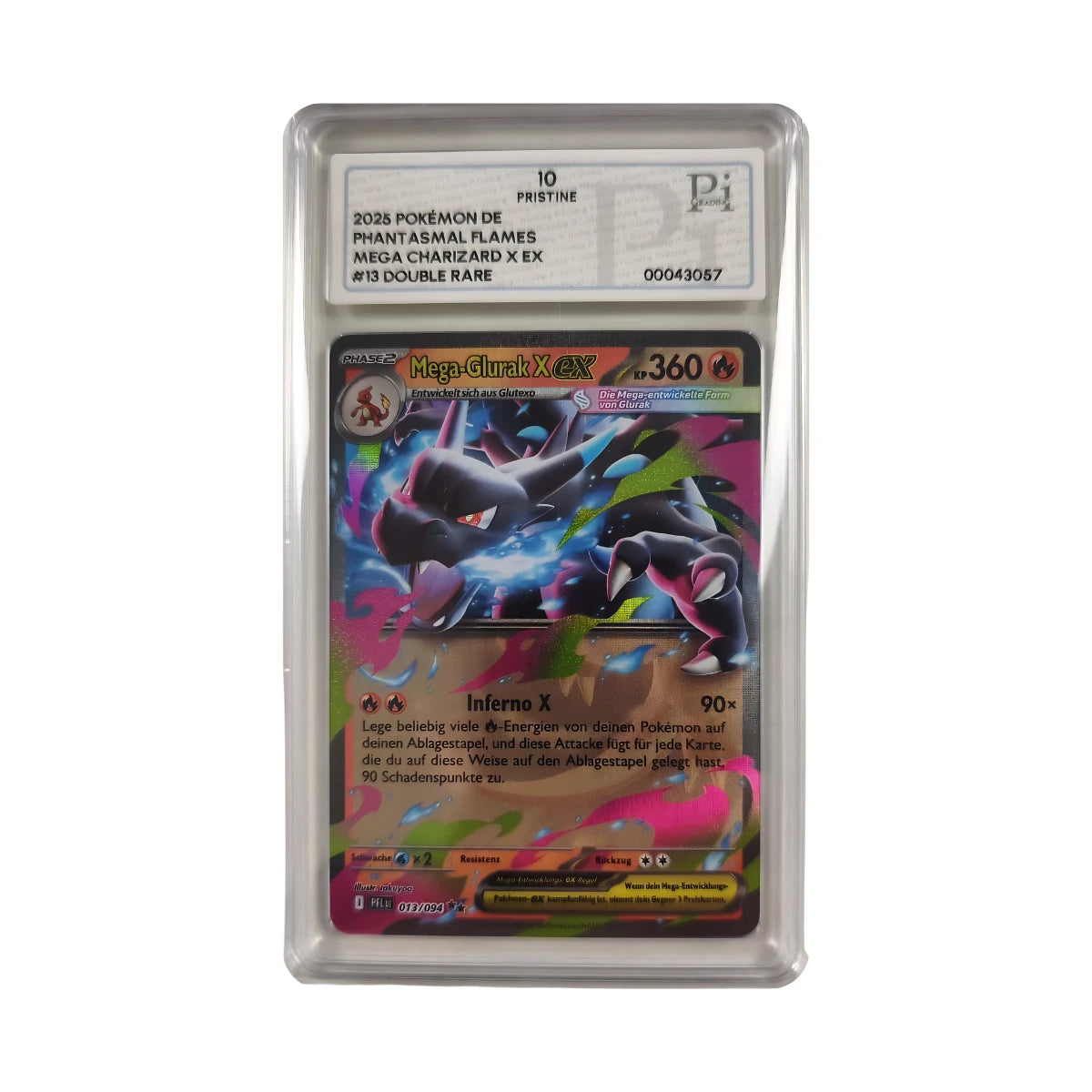 Pokémon - Mega Charizard X ex #013/094 (Phantasmal Flames) – PI 10 Pristine