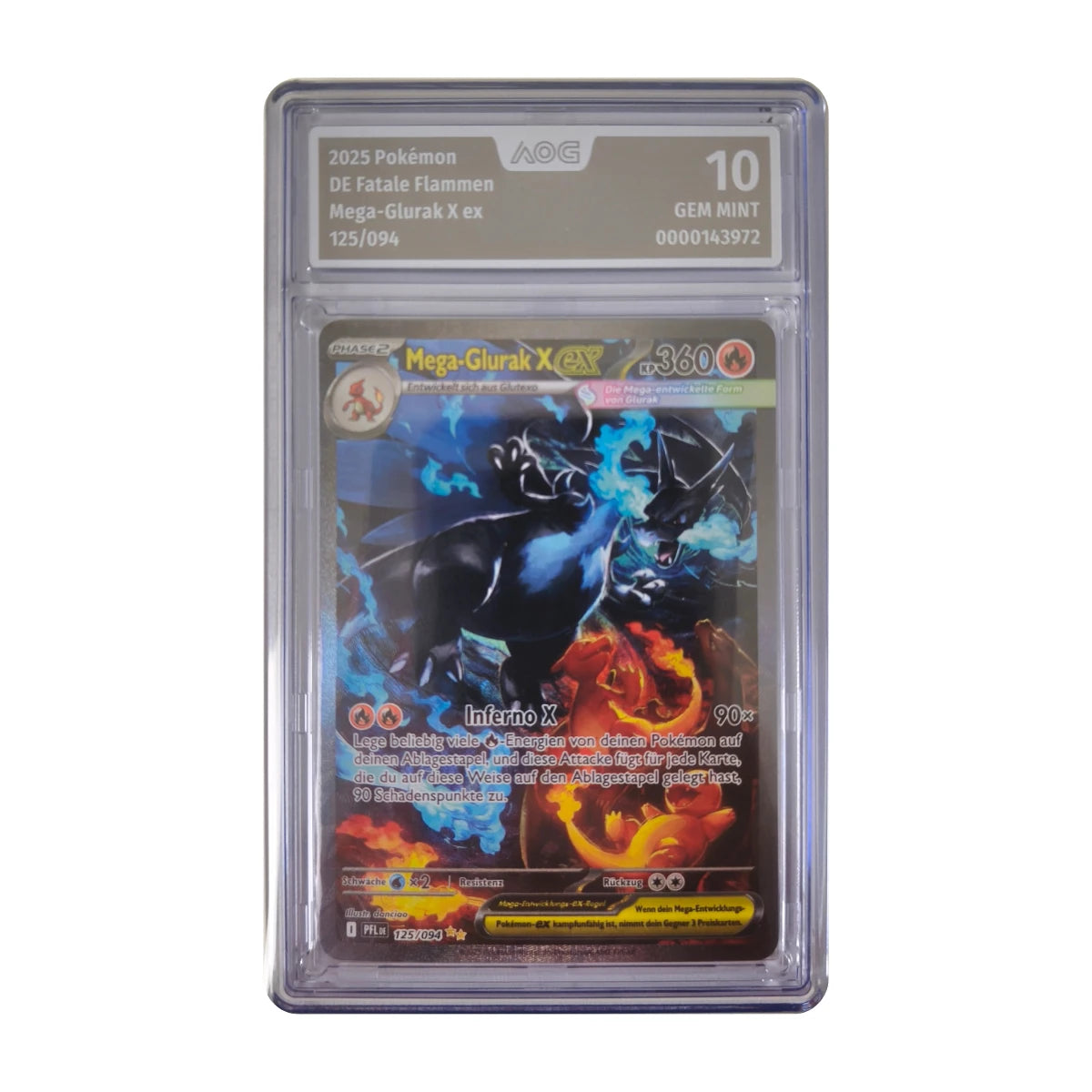 Pokémon - Mega Charizard X ex #125/094 (Fatale Flammen) – AOG 10 Gem Mint