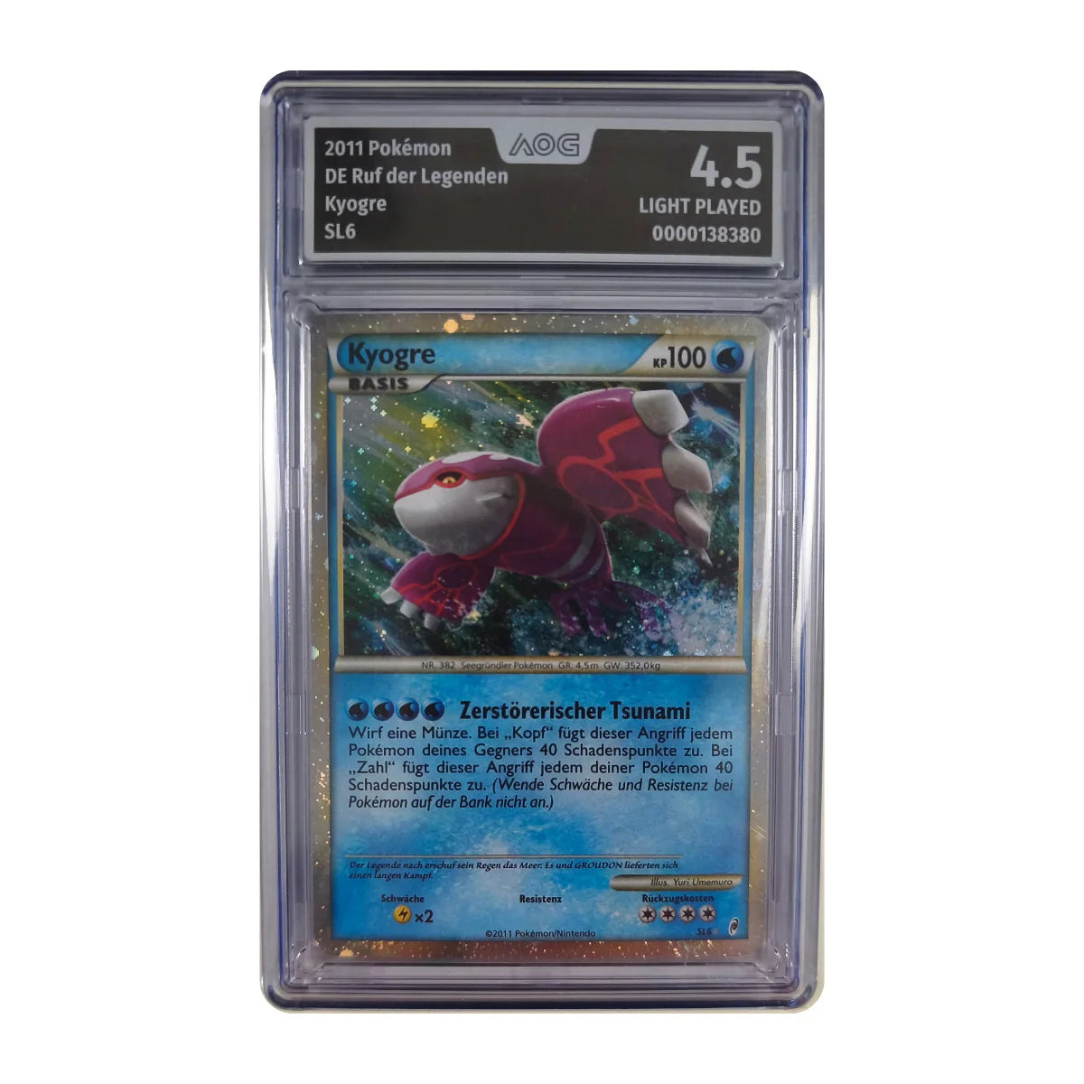 Pokémon - Kyogre Shiny Holo SL6 (Ruf der Legenden) – AOG 4.5 Light Played