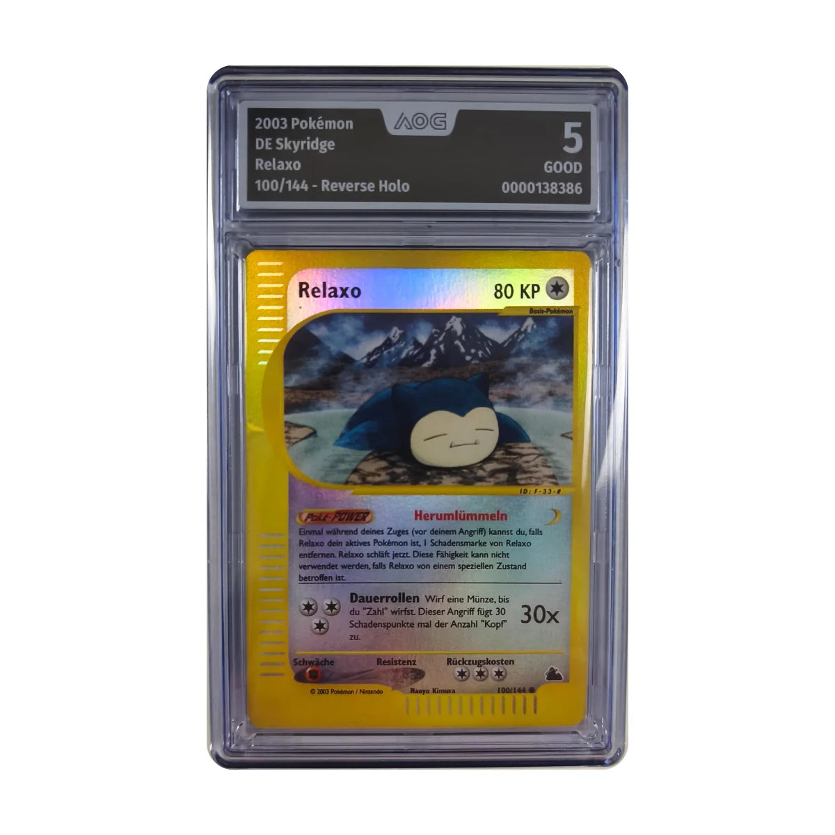 Pokémon - Relaxo Reverse Holo #100/144 (Skyridge) – AOG 5 Good