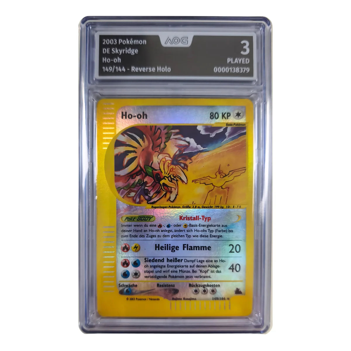 Pokémon - Ho-oh Reverse Holo #149/144 (Skyridge) – AOG 3 Played