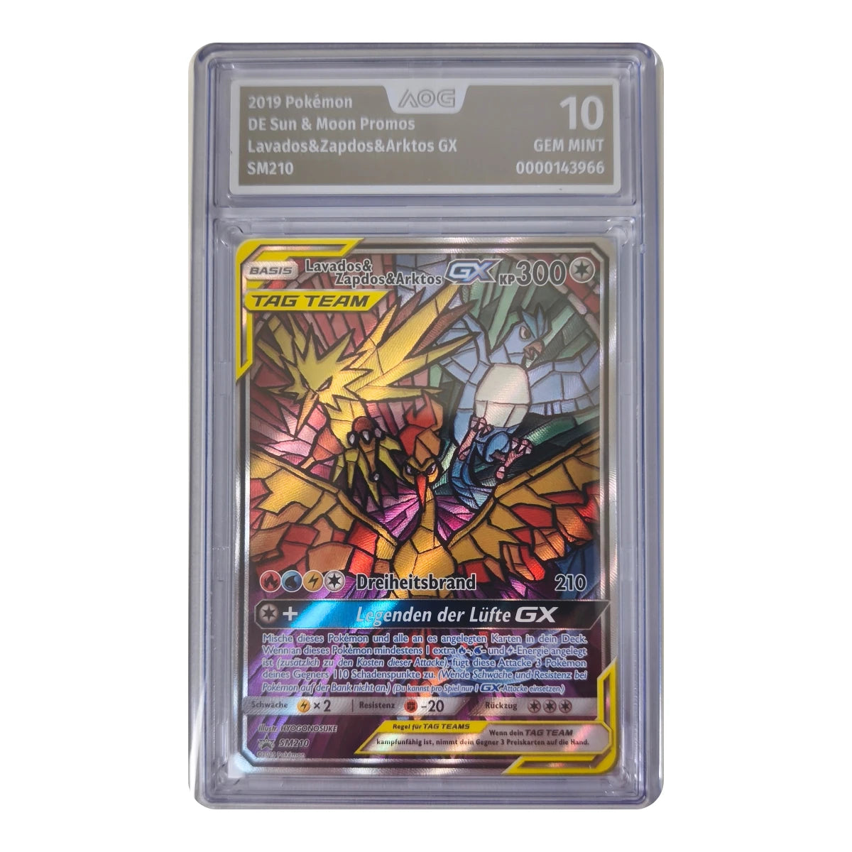 Pokémon - Lavados & Zapdos & Arktos GX Promo SM210 (Sun & Moon Promos) – AOG 10 Gem Mint
