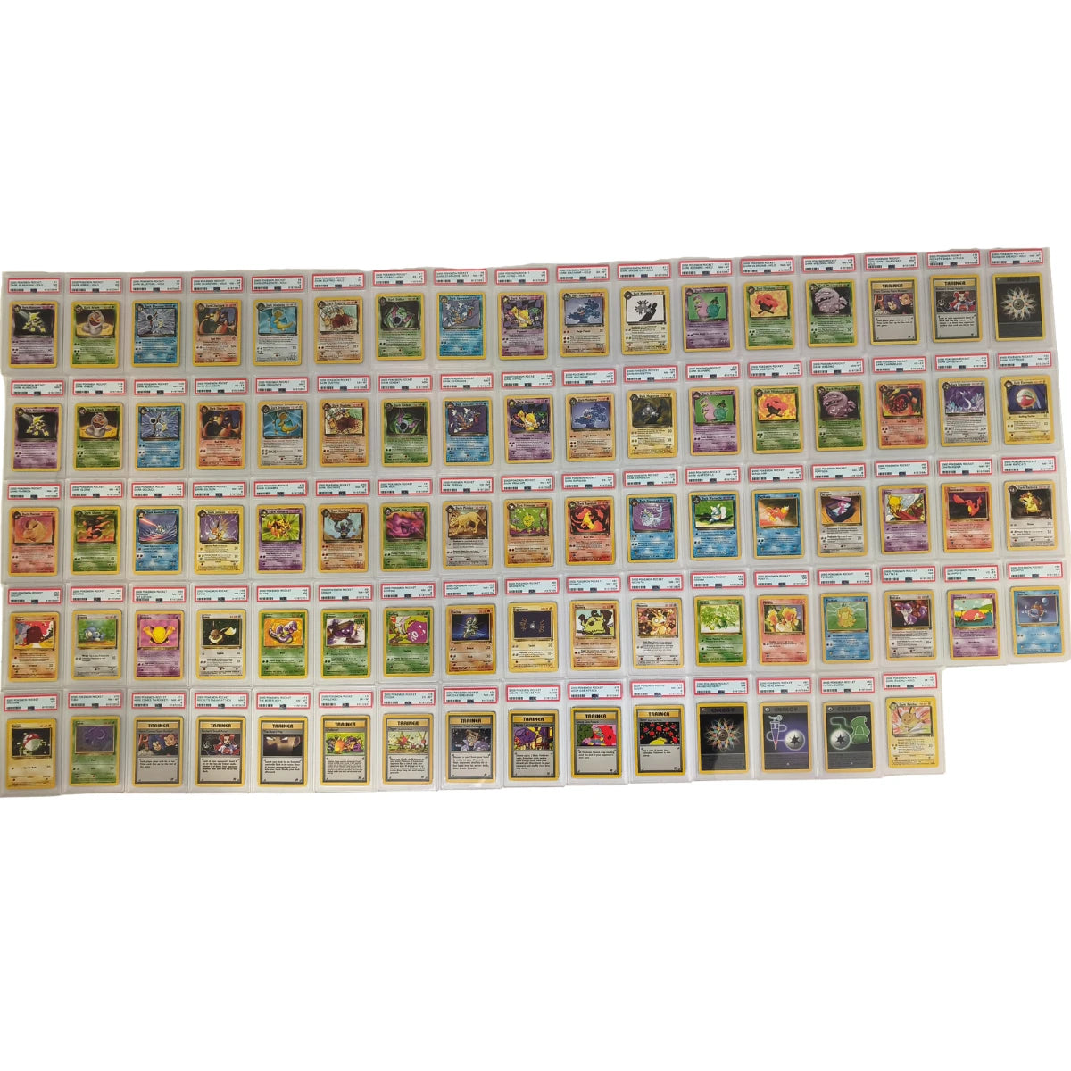Pokémon - Team Rocket Komplettset 1-83/82 inkl. Holos – PSA gegradet