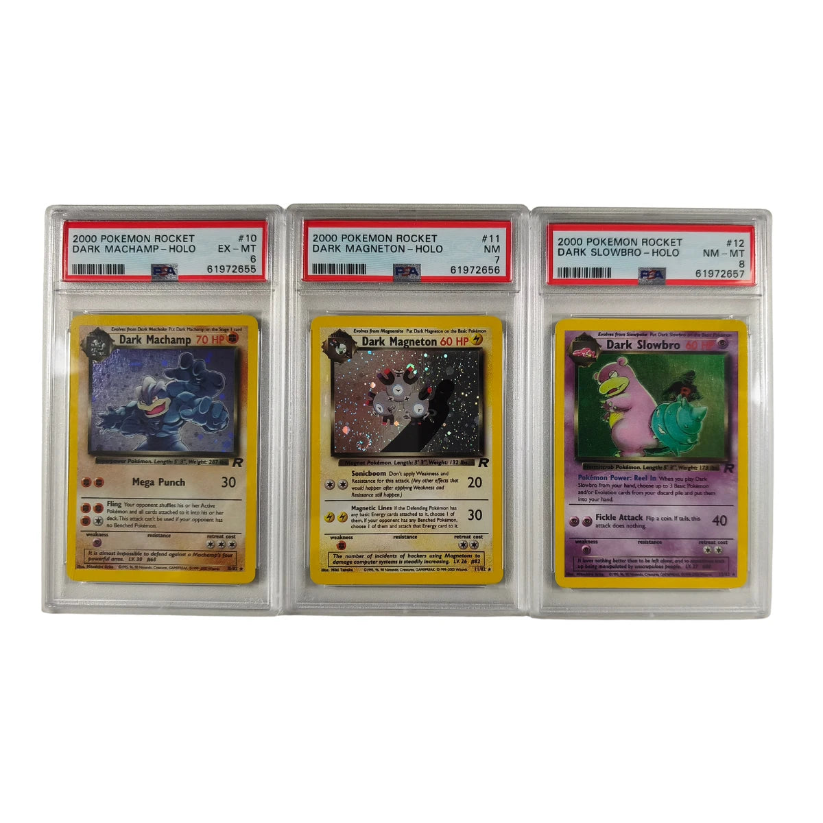 Pokémon - Team Rocket Komplettset 1-83/82 inkl. Holos – PSA gegradet