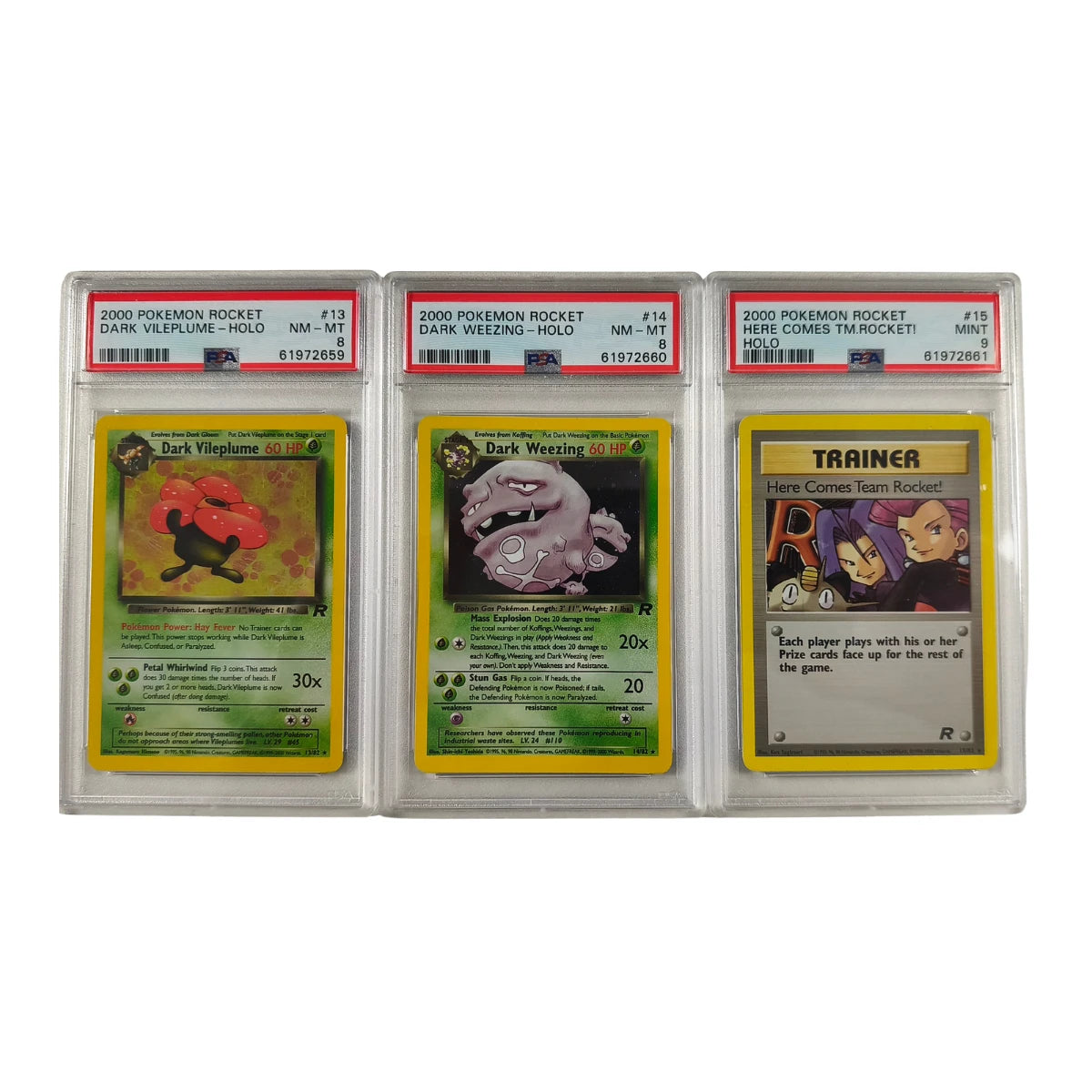 Pokémon - Team Rocket Komplettset 1-83/82 inkl. Holos – PSA gegradet