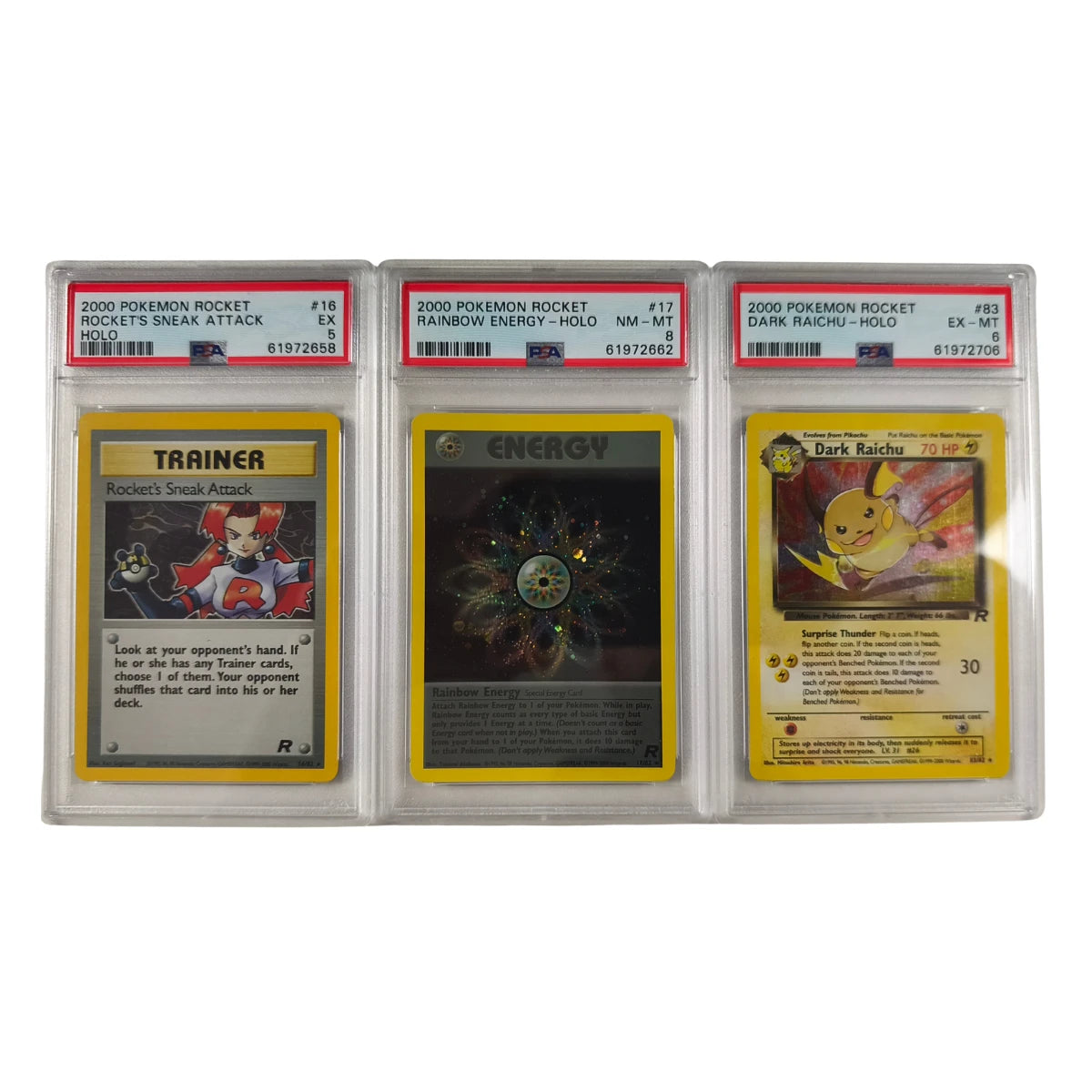 Pokémon - Team Rocket Komplettset 1-83/82 inkl. Holos – PSA gegradet