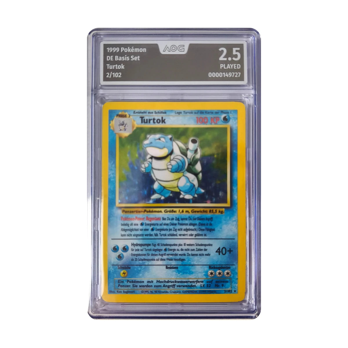 Pokémon - Blastoise Holo #2/102 (Basis Set) – AOG 2.5 Played