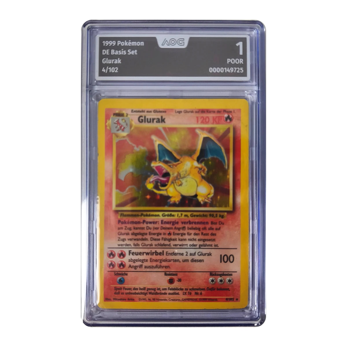Pokémon - Charizard Holo #4/102 (Basis Set) – AOG 1 Poor