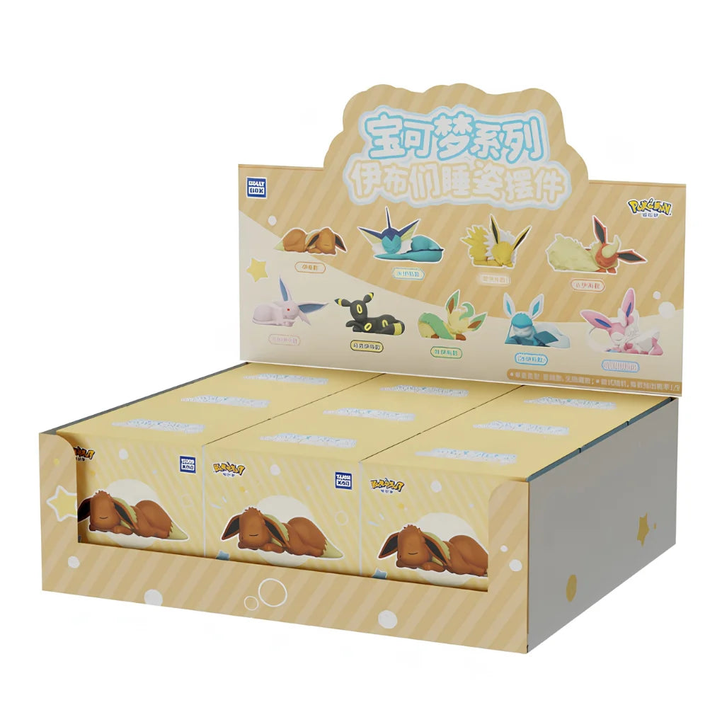 Pokémon Eeveelutions Sleeping Series Blind Box CASE – Evoli & Entwicklungen Sammelfigur