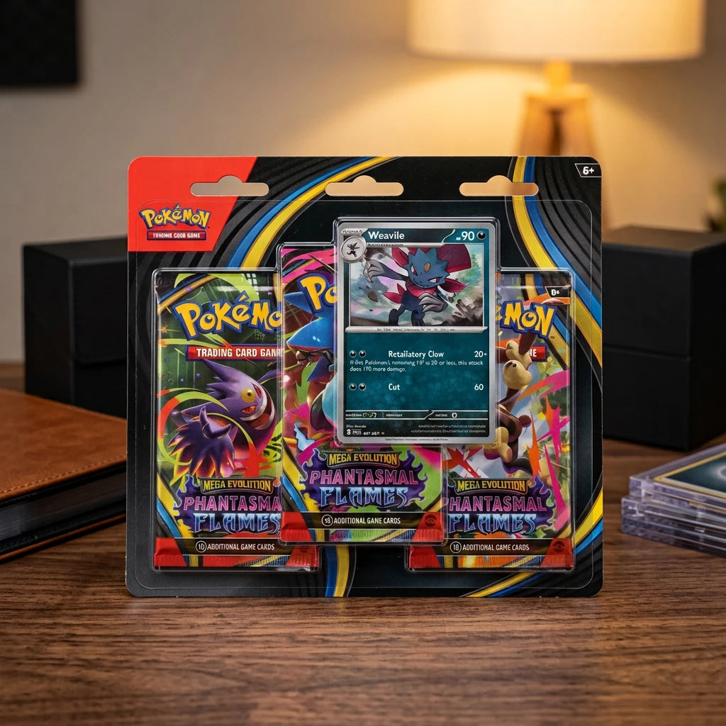 Pokémon - Phantasmal Flames 3-Pack Blister Pack Weavile - English