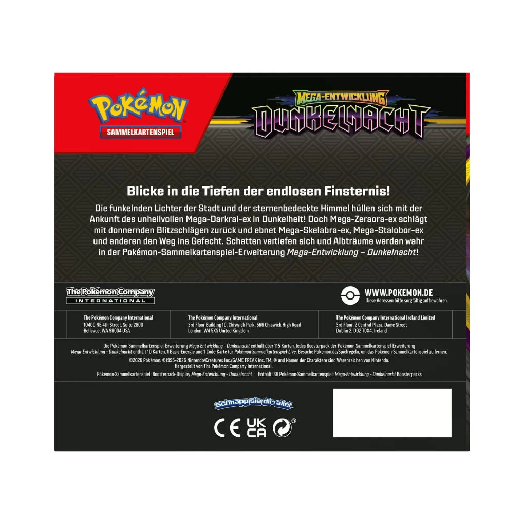 Pokémon - Mega Entwicklung: Dunkelnacht Booster Display - DE